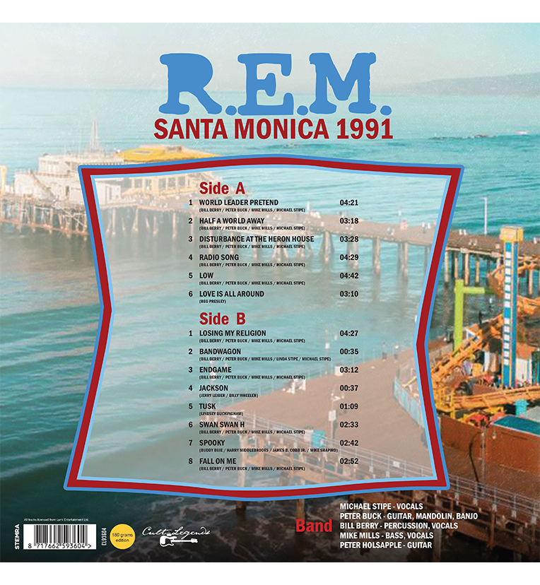 R.E.M. – Santa Monica 1991 (12-Inch Album on 180g Vinyl), side angle