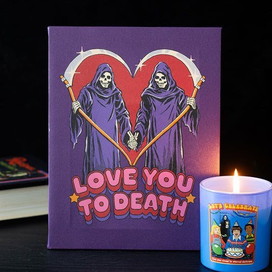 19x25cm Love You To Death Canvas Plaque by Steven Rhodes, alternate view