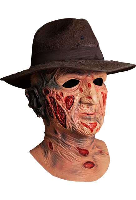 A Nightmare on Elm Street Deluxe Freddy Krueger Mask with Fedora Hat alternate view