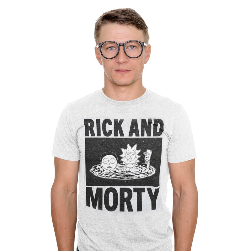 Rick and Morty Black and White T-Shirt collectible from Heroes Inc Dropship