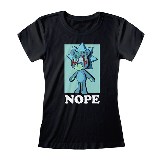 Rick And Morty Nope Ladies Fitted T-Shirt collectible from Heroes Inc Dropship