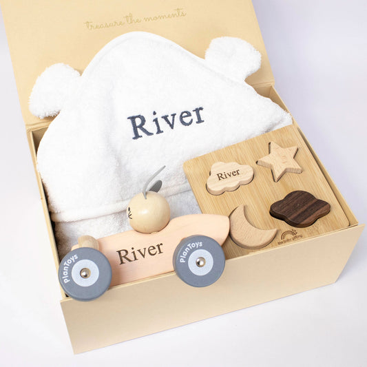 RACING BUNNY PLAYTIME GIFT SET collectible from The Baby Gifting Company