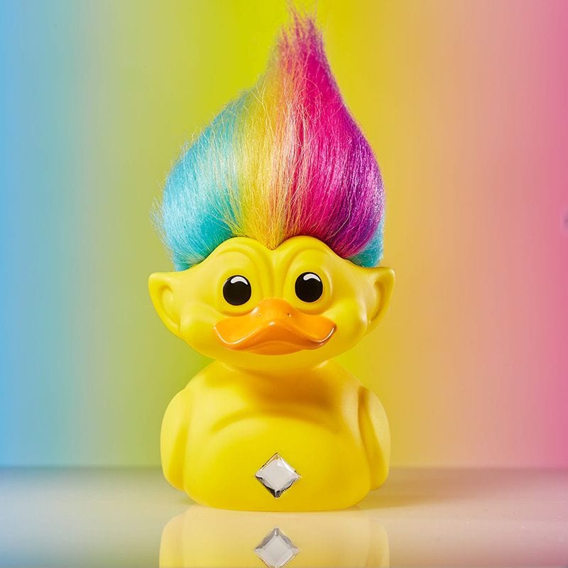 Official Trolls Rainbow Troll (Yellow with Rainbow Hair) TUBBZ Cosplaying Duck