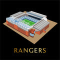 Scotland Football Stadium Scratch-Off Map, close-up detail