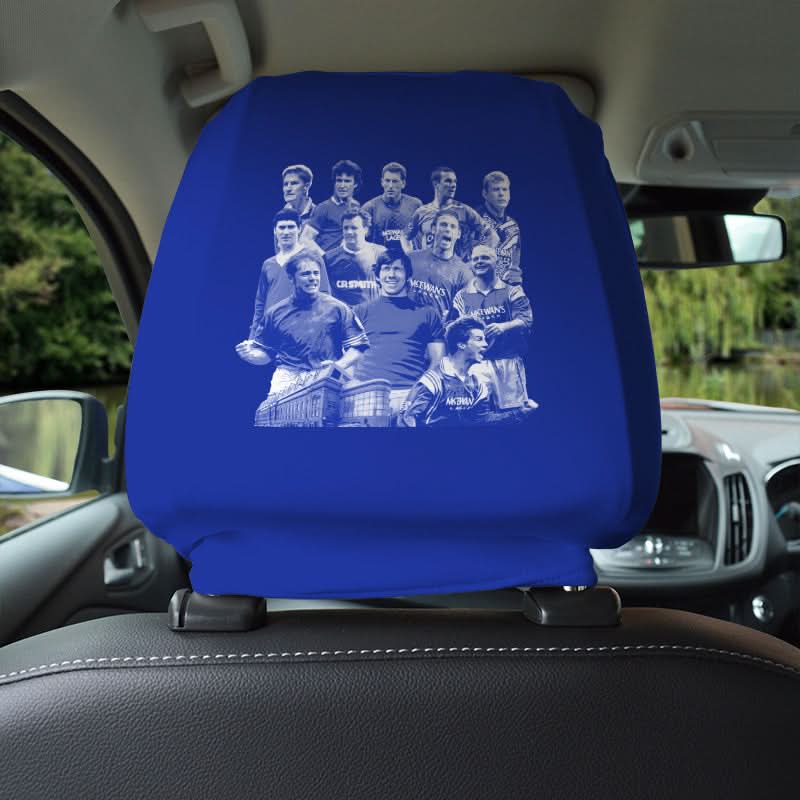 Rangers Montage - Pack of 2 Car Seat Headrest Covers collectible from https://britishmade.gifts/