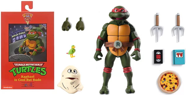 NECA Teenage Mutant Ninja Turtles Cartoon Raphael (VHS) Ultimate 7” Action Figure