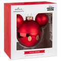 Collectable Disney Glass Ornament - Mickey Mouse Ears & Gold Buttons Design