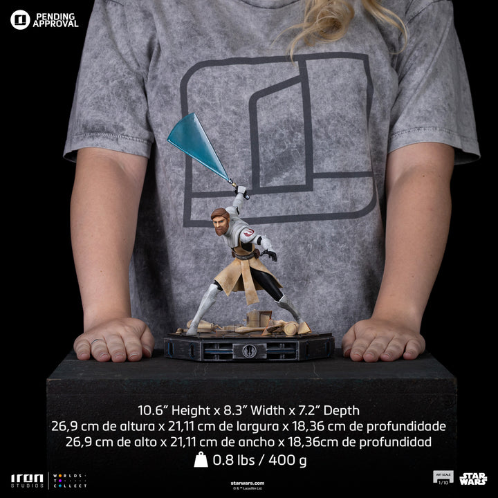 Iron Studios Star Wars The Clone Wars Obi-Wan Kenobi 1/10 Art Scale Limited Edition Statue