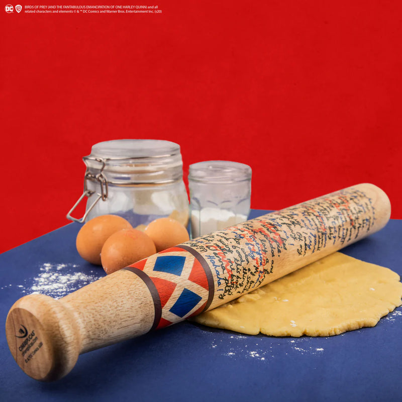 DC Comics Harley Quinn Rolling Pin Bat, close-up detail