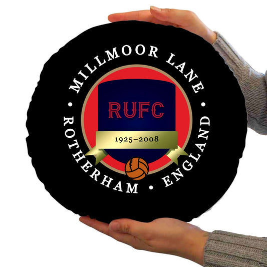 Rotherham Millmoor - Football Legends - Circle Cushion 14 collectible from https://britishmade.gifts/