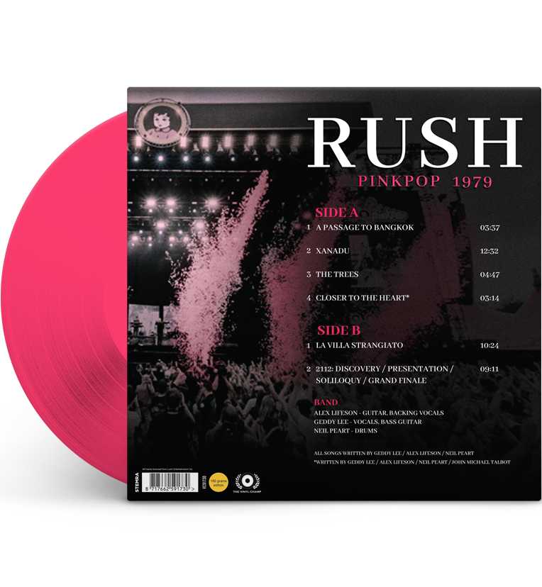 Rush – Pinkpop 1979 (Limited Edition 12-Inch Album on 180g Pink Vinyl), close-up detail