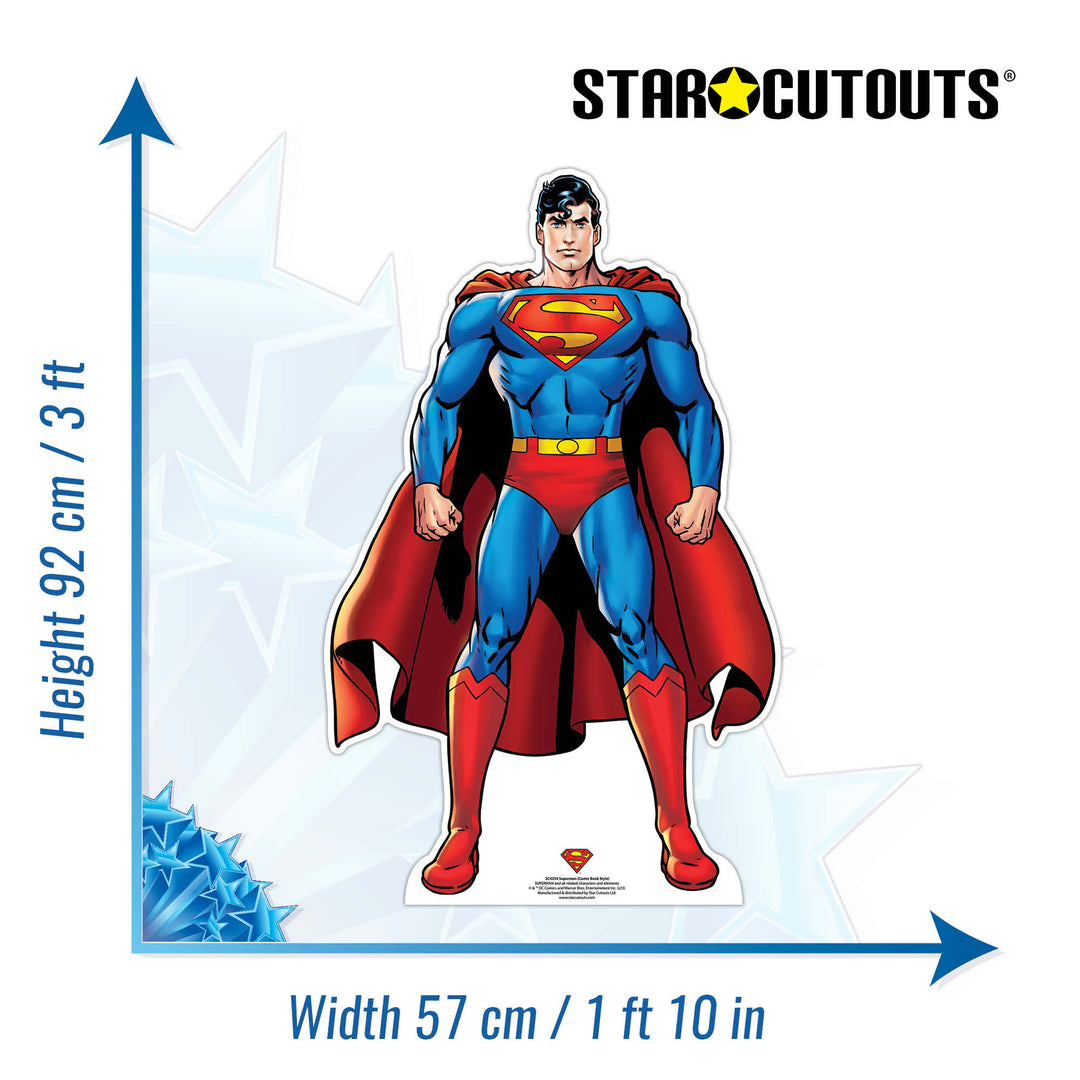 Superman Comic Style Cardboard Cut Out Height 92cm