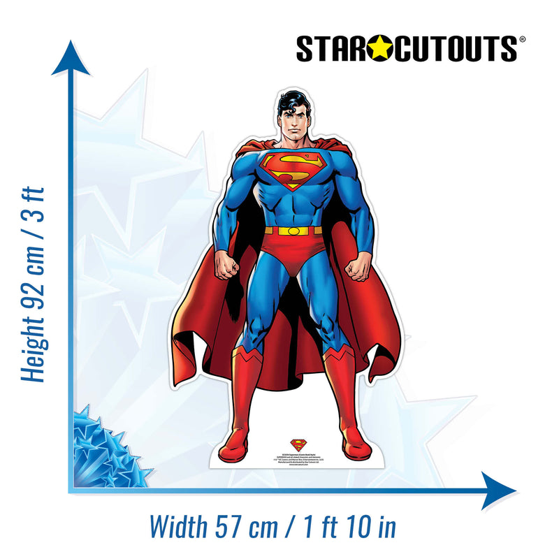 Superman Comic Style Cardboard Cut Out Height 92cm, alternate view
