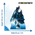 Polar Express Train Cardboard Cut Out Height 142cm, side angle