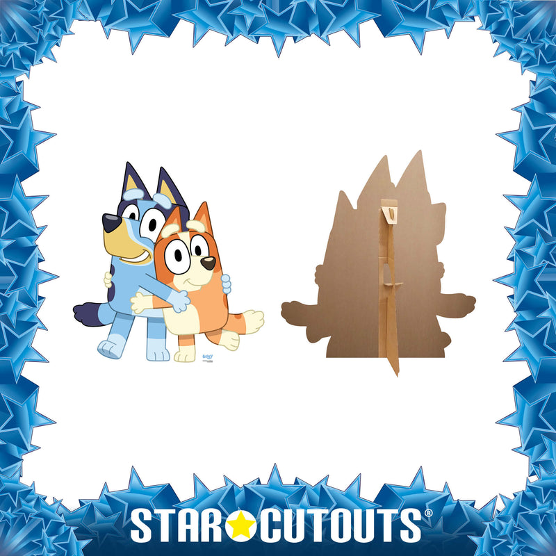 Bluey and Bingo Cardboard Cut Out Height 91cmBluey Cardboard Cutout UK | Life Size Party Decoration, close-up detail