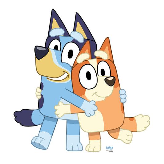 Bluey and Bingo Cardboard Cut Out Height 91cmBluey Cardboard Cutout UK | Life Size Party Decoration collectible from Star...