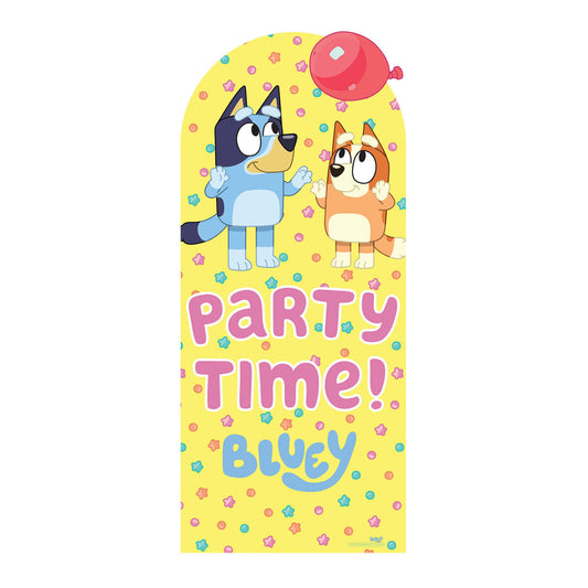 Bluey and Bingo Balloon Party Time Large Backdrop Cardboard Cut Out Height 185cm, alternate view