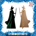 Wicked Elphaba Witch Green & Black Silhouette Cardboard Cut Out Height 163cm, rear view