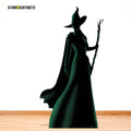 Wicked Elphaba Witch Green & Black Silhouette Cardboard Cut Out Height 163cm, alternate view