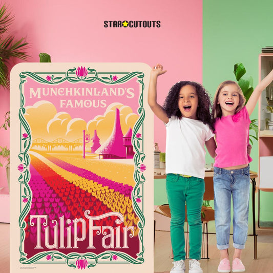 Wicked Munchkinland Tulip Fair Backdrop Single Cardboard Cut Out Height 133cm collectible from Star Cutouts