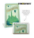 Wicked Emerald City Backdrop Single Cardboard Cut Out Height 133cm, rear view
