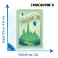 Wicked Emerald City Backdrop Single Cardboard Cut Out Height 133cm, alternate view