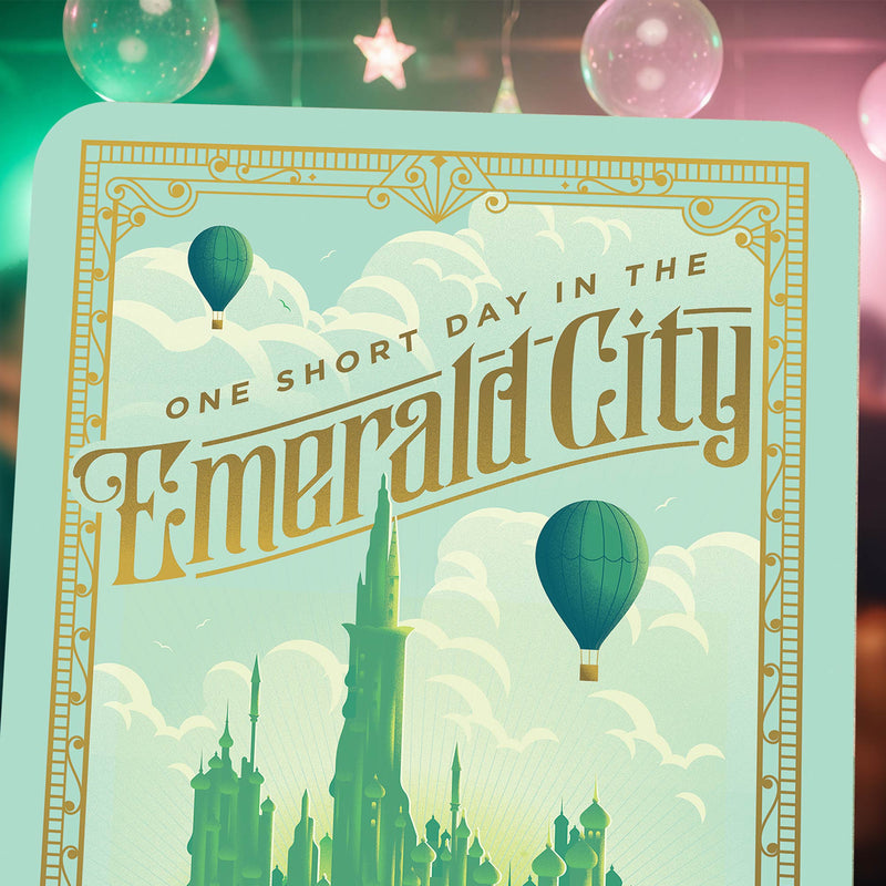 Wicked Emerald City Backdrop Single Cardboard Cut Out Height 133cm, close-up detail