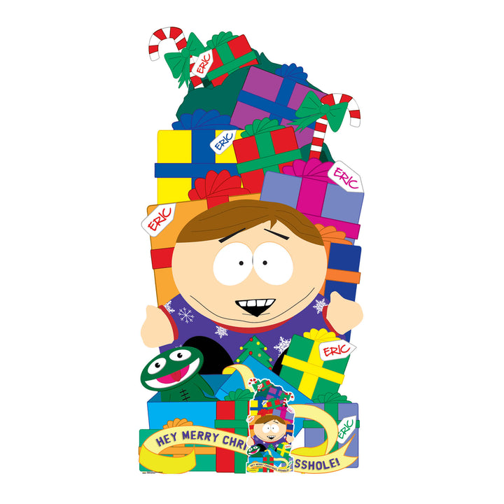 South Park Cartman Christmas Gifts Stack  Cardboard Cut Out Height 180cm