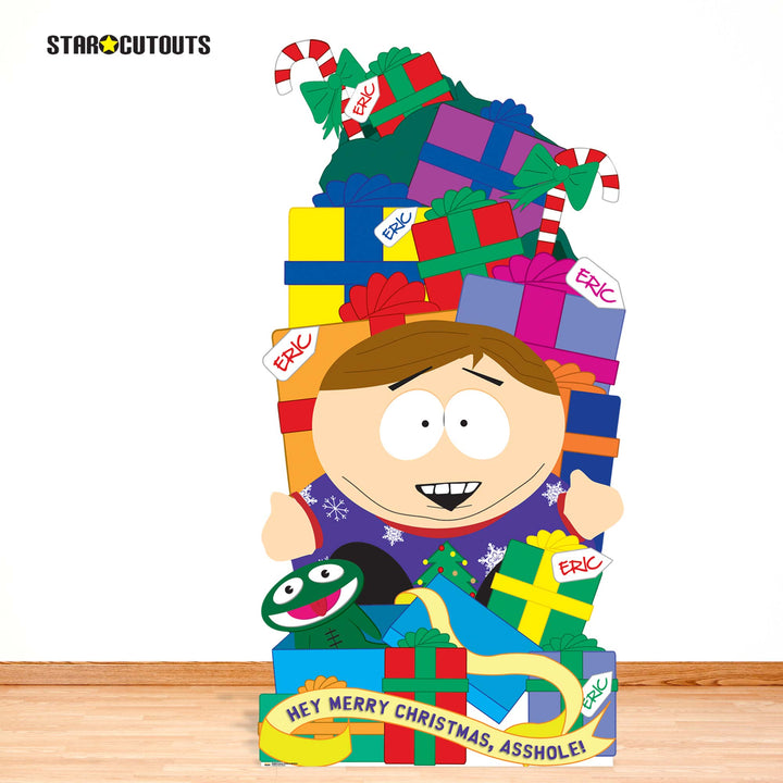 South Park Cartman Christmas Gifts Stack  Cardboard Cut Out Height 180cm