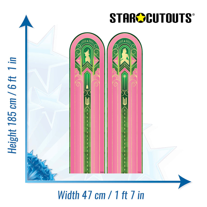 Wicked Two Backdrop Pack Cardboard Cut Out Height 185cm, side angle