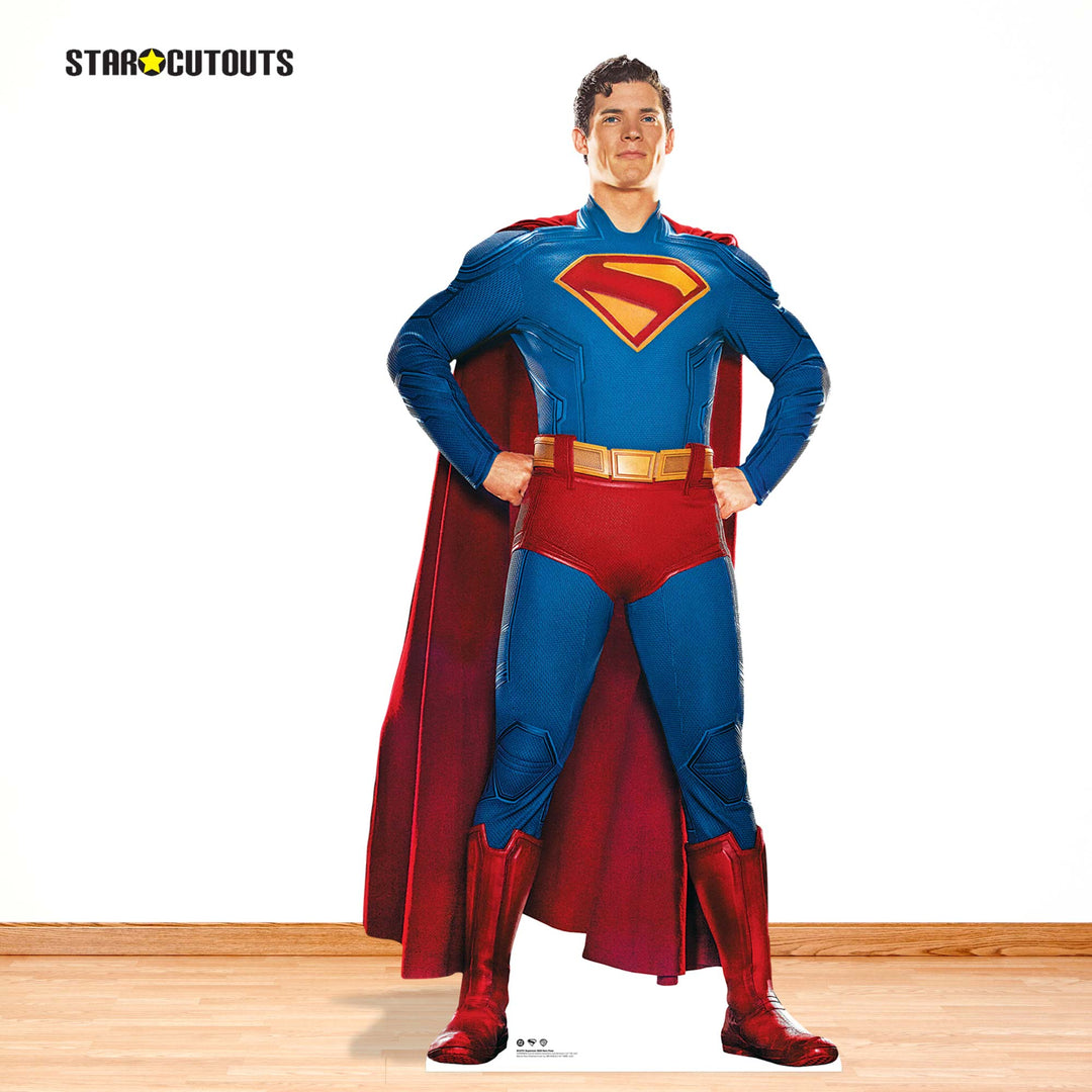 Superman 2025 Movie Hero Pose David Corenswet Cardboard Cut Out Height 193cm