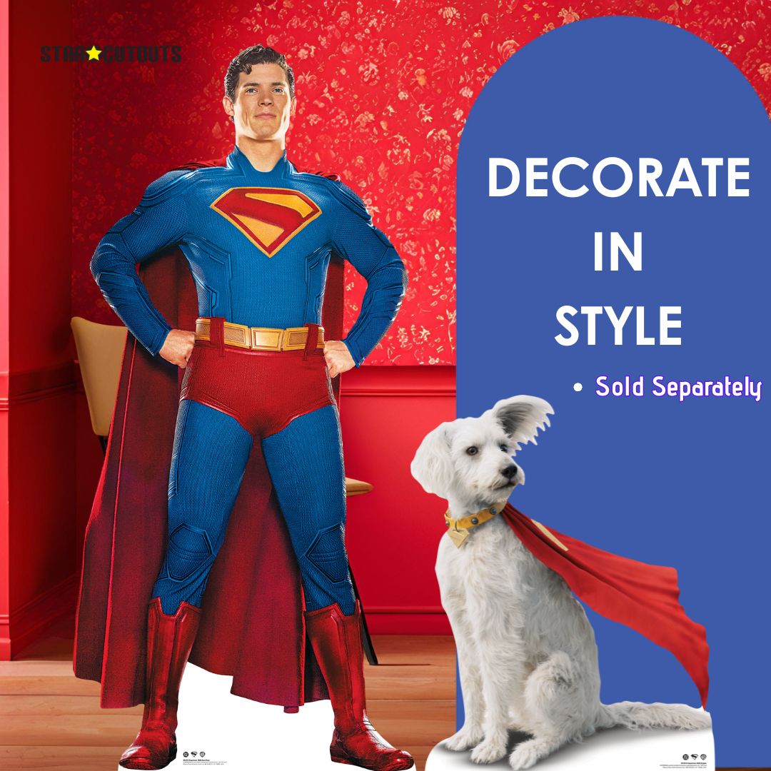 Superman 2025 Movie Hero Pose David Corenswet Cardboard Cut Out Height 193cm