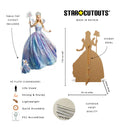 Wicked For Good Glinda Cardboard Cut Out Height 152cm, size reference