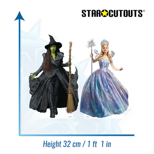 Wicked For Good Glinda Elphaba Shelf Top Pack Cardboard Cut Out Height 32cm, alternate view