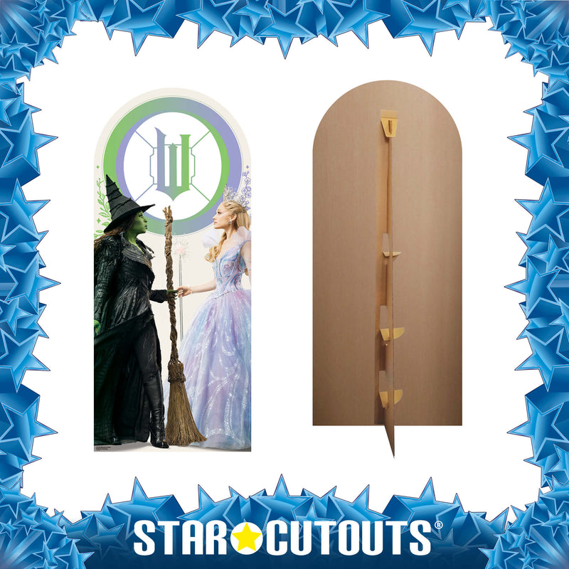 Wicked For Good - Glinda & Elphaba - W Backdrop Single Cardboard Cut Out Height 185cm, rear view