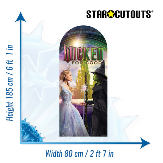 Wicked For Good Glinda Elphaba Emerald City Backdrop Single - Height 185cm, alternate view