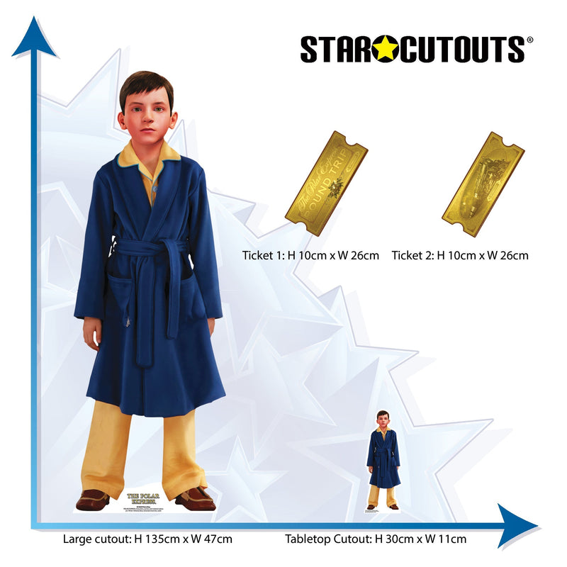 The Polar Express Hero Boy Christmas Cardboard Cutout Height 135cm, alternate view