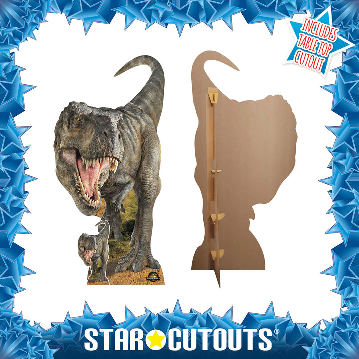Tyrannosaurus Rex Dinosaur Jurassic World Rebirth  Cardboard Cut Out Height 185cm
