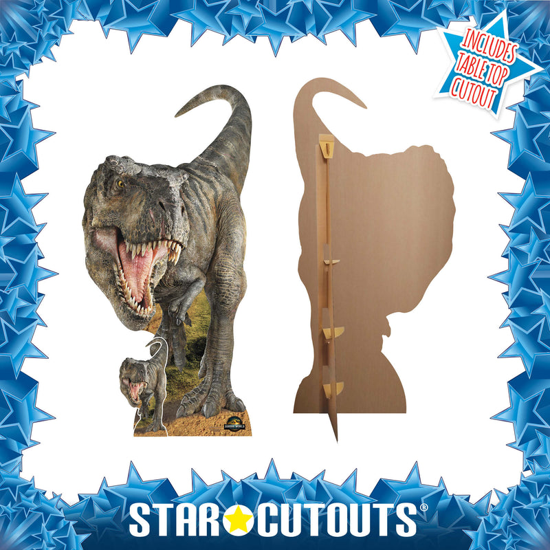 Tyrannosaurus Rex Dinosaur Jurassic World Rebirth Cardboard Cut Out Height 185cm, close-up detail