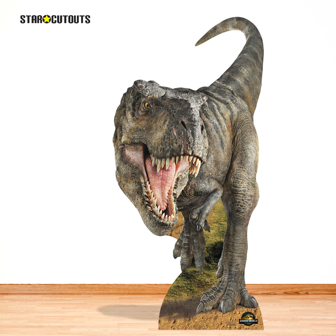 Tyrannosaurus Rex Dinosaur Jurassic World Rebirth  Cardboard Cut Out Height 185cm