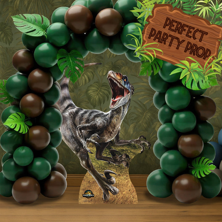 Velociraptor Dinosaur Jurassic World Rebirth   Cardboard Cut Out Height 144cm
