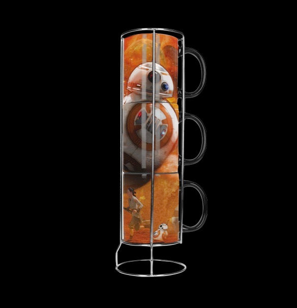 Star Wars The Force Awakens BB-8 Droids Stackable Mug Set of 3 alternate view