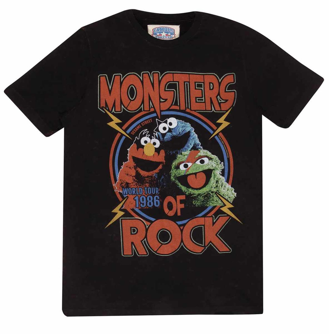 Sesame Street Monsters Of Rock Unisex Adults T-Shirt