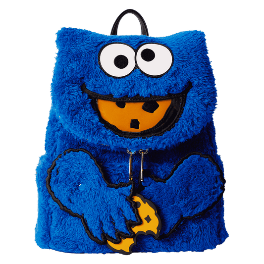 Loungefly - Sesame Street Cookie Monster Plush Cosplay Mini Backpack with Coin Bag
