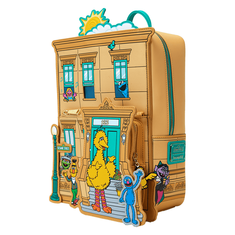 Loungefly - Sesame Street Neighbourhood Friends Mini Backpack close up detail
