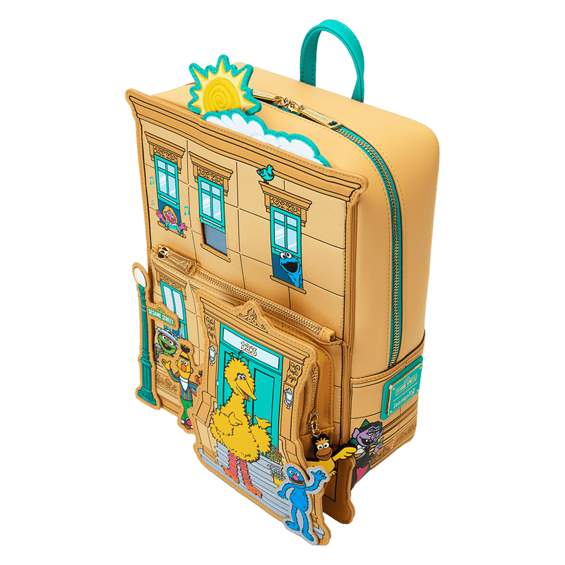 Loungefly - Sesame Street Neighbourhood Friends Mini Backpack back view