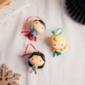 DC Comics Superman, Wonder Woman and Aquaman Set of 3 Christmas Ornaments