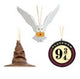 Harry Potter - Sorting Hat, Platform 9¾ and Hedwig Set of 3 Christmas Ornaments