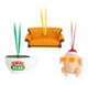 Friends Turkey, Sofa and Central Perk Mug Set of 3 Christmas Ornaments