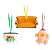 Friends Turkey, Sofa and Central Perk Mug Set of 3 Christmas Ornaments